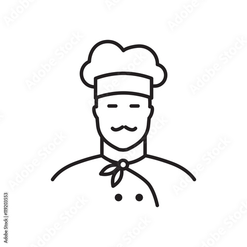 Professional chef line icon