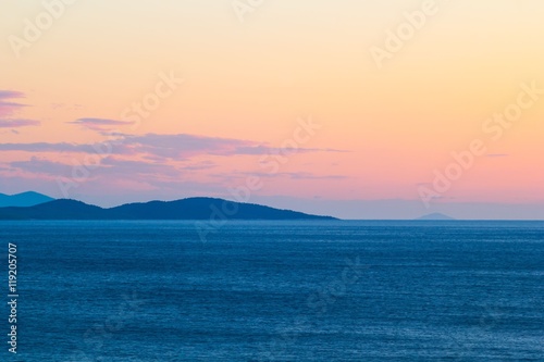 Sunset over Hvar island