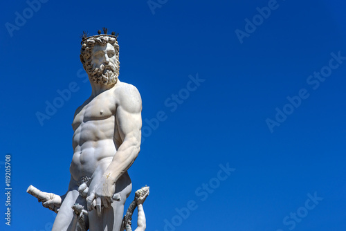 statue of Neptune in Florence  italy