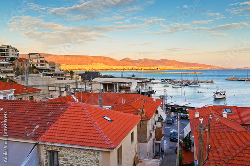 Evening in Mikrolimano marina in Athens, Greece.