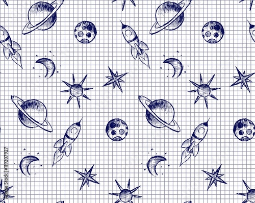Seamless background with space.