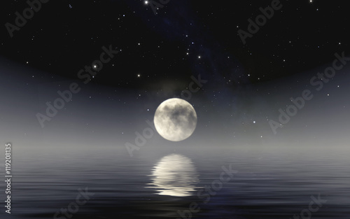 Moon over the sea © CLAUDIO