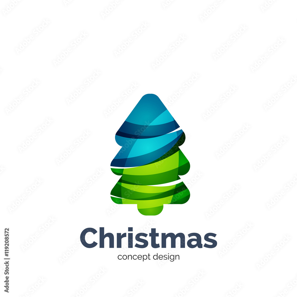 Vector abstract geometric Christmas tree icon Vector abstract geometric Christmas tree icon