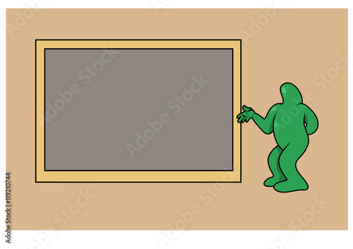 A schematic figure showing a blackboard for a Presentation. Vector Illustration