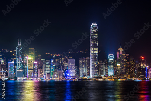 Nightview of Victoria Harbour in Hong Kong (香港 ビクトリアハーバー夜景) 