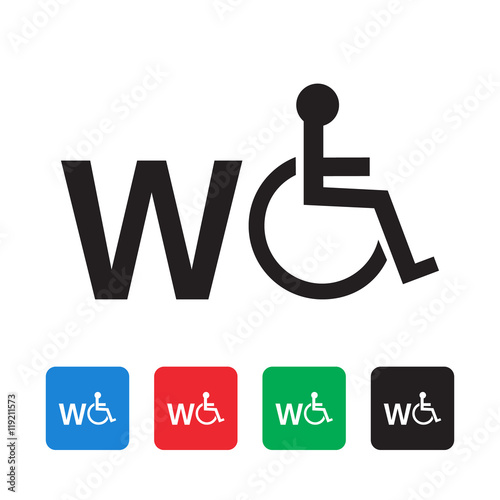 wc disabled wheelchair icon