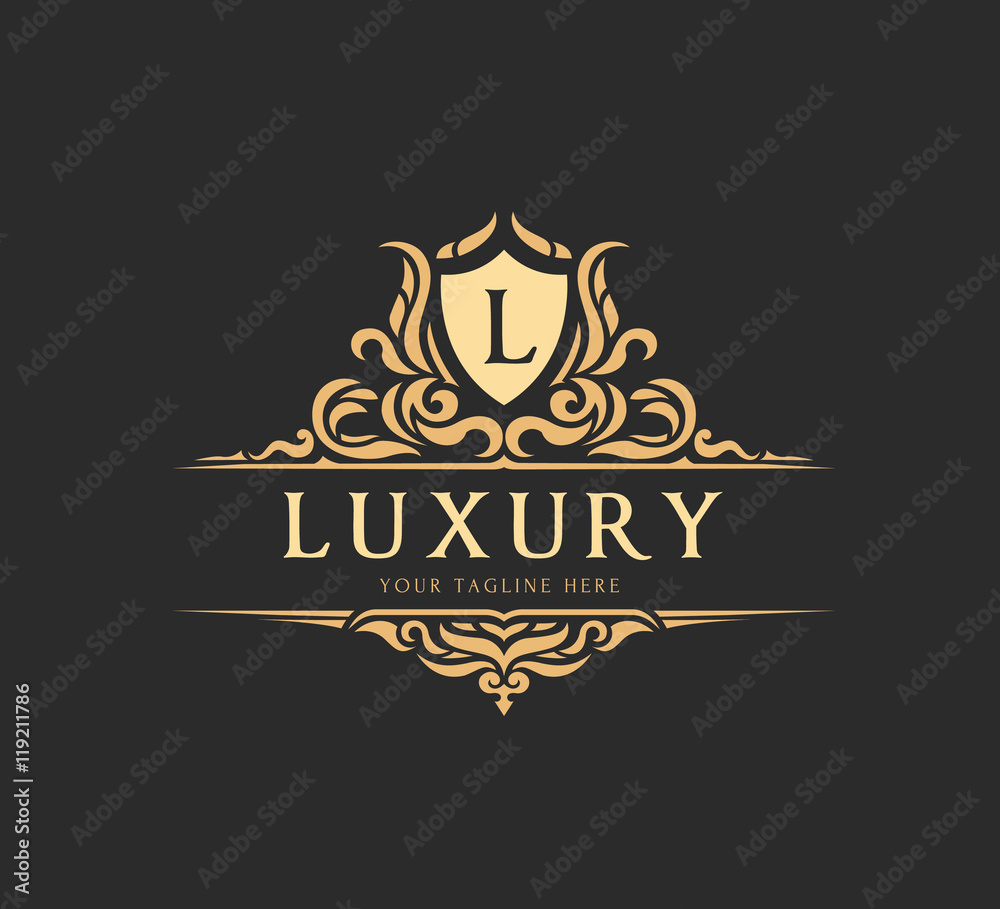 Luxury Logo,Vector logo template Stock Vector | Adobe Stock