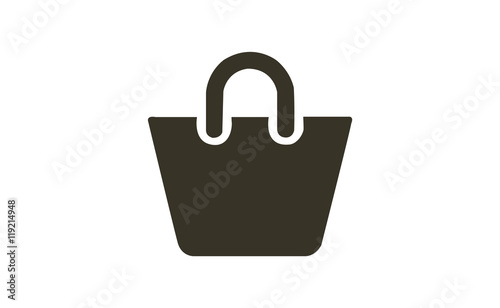 Vector shopping bag icon on white background