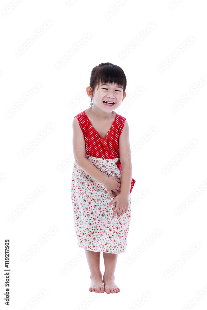 Happy asian child posing in the studio, isolated on white background. Happy asian child posing in the studio, isolated on white background.