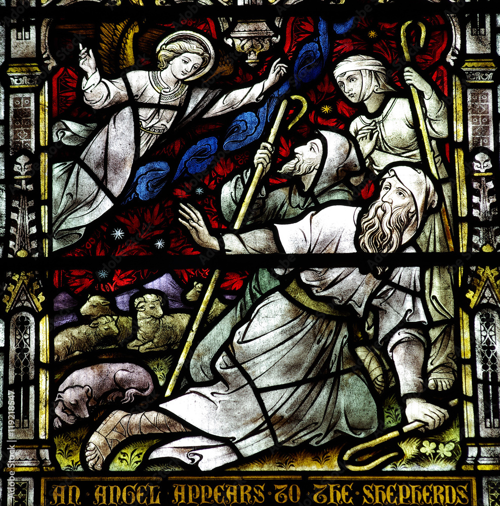 Obraz premium An angel appears to the shepherds