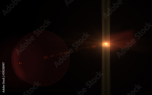 Lens Flare orange lightstreak show photo