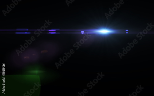Lens Flare blue lightstreak