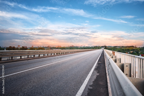 Asphalt road bridge