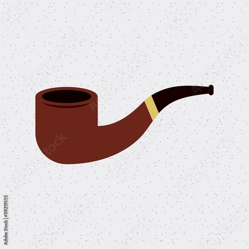 pipe smoke wooden isolated icon