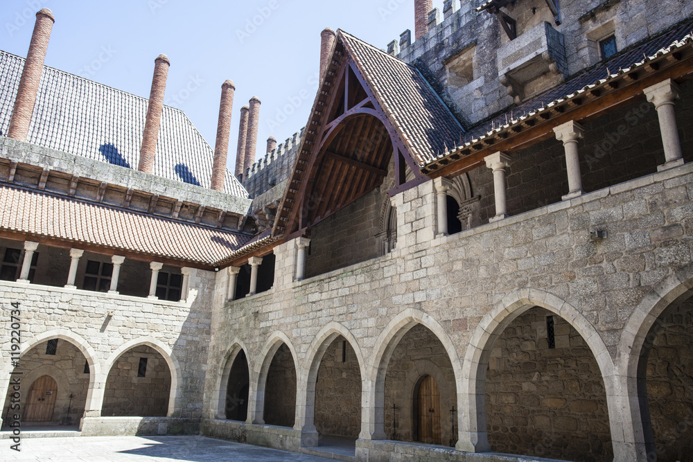 Courtyard of the palace in Guimaraes - North Portugal