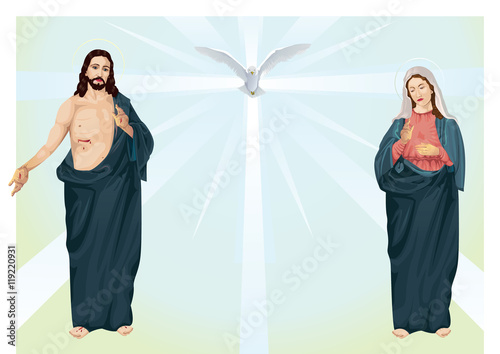 Jesus Christ and Blessed Virgin Mary 
