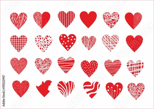 textured cringe heart vectors