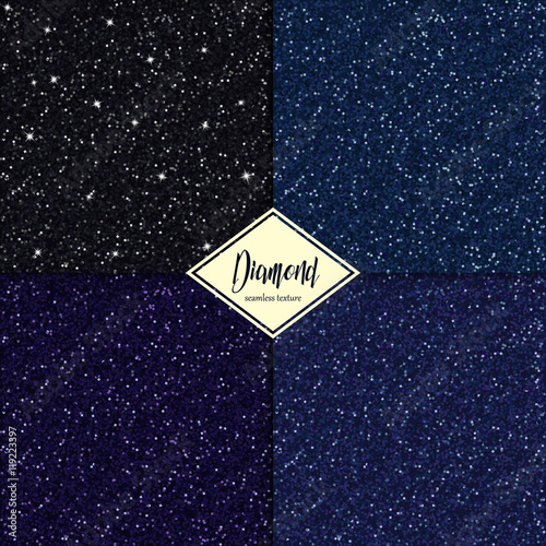 Set of diamond seamless texture