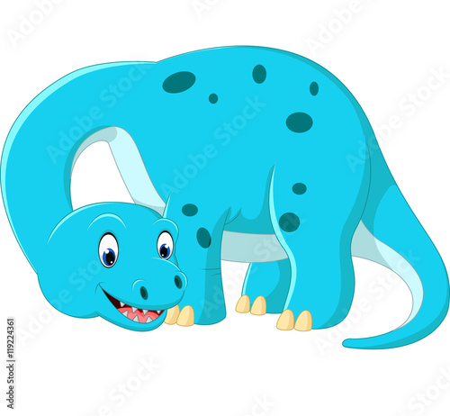 Cute brontosaurus cartoon
