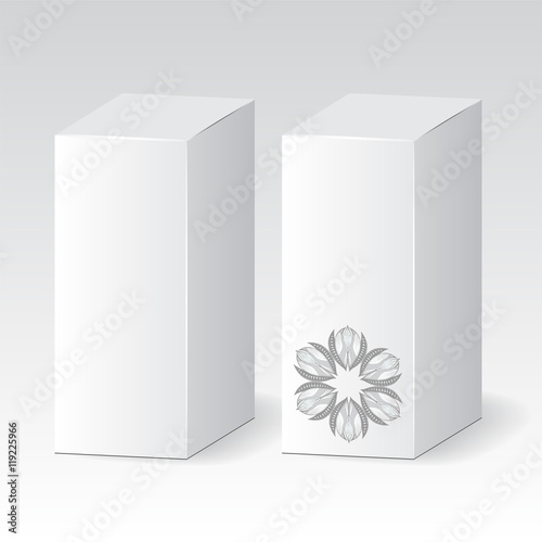 set of cadrboard package isolated box on the white background. m