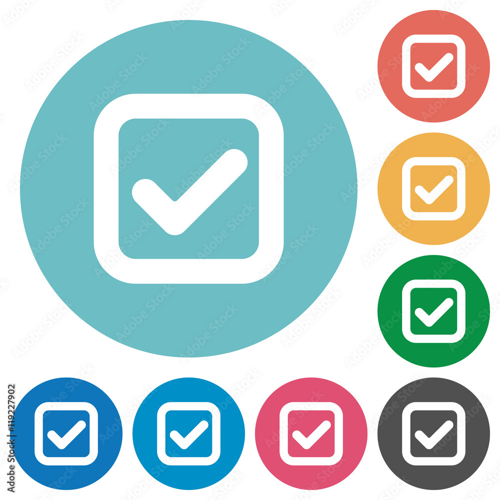 Flat checkbox icons Flat checkbox icons