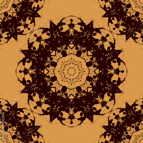 Seamless Print Based on Rorschach inkblot test patterns. Abstract seamless pattern. For fabric, wallpaper, print, warping paper and so on