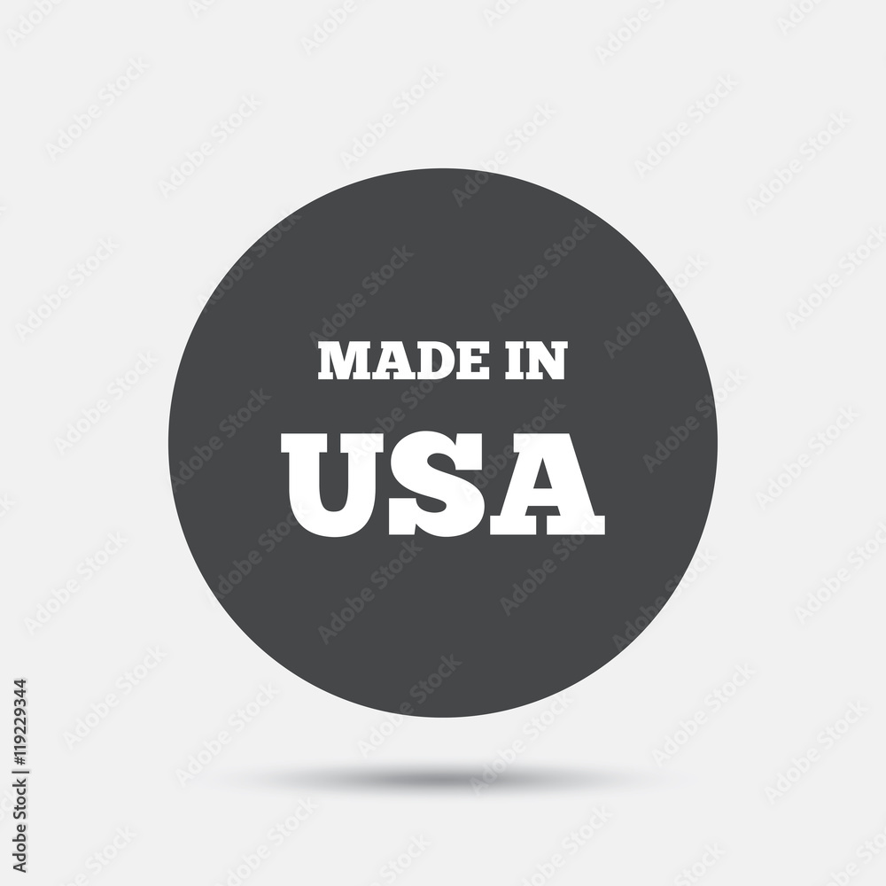 Made in the USA icon. Export production symbol. Made in the USA icon. Export production symbol.