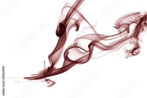 Abstract composition with smoke shapes