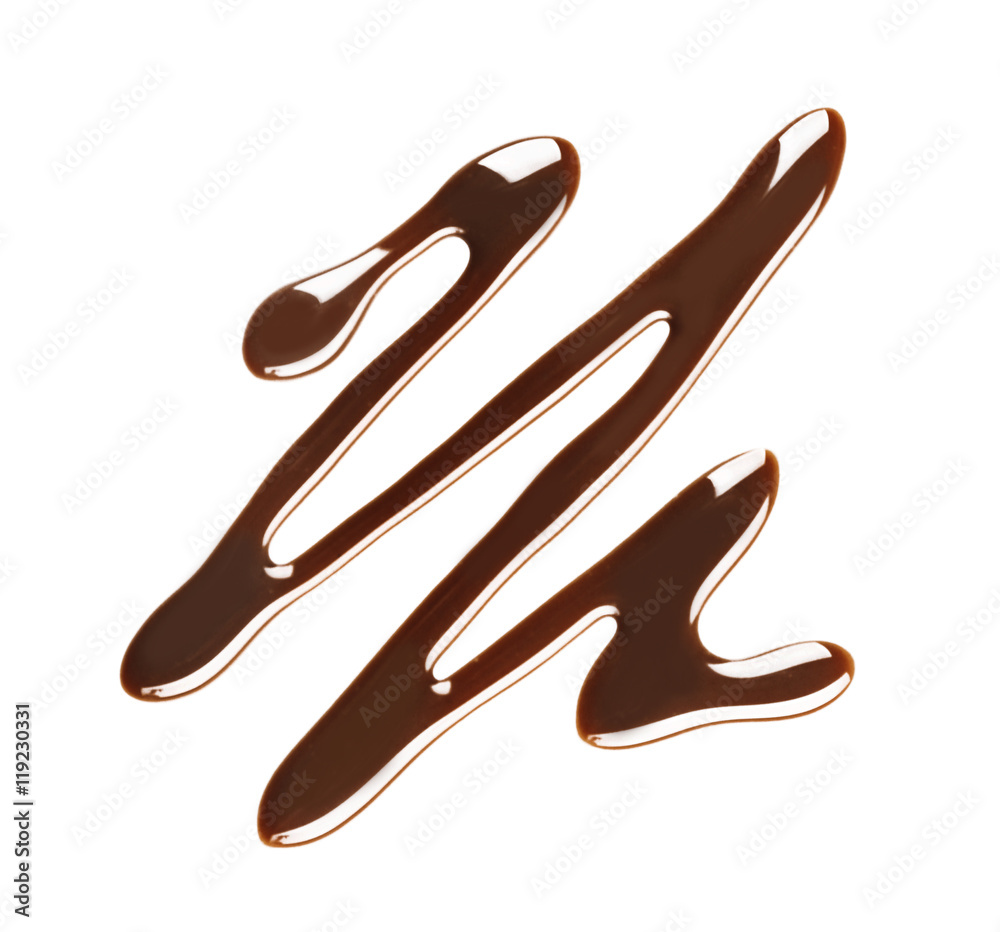 Abstract symbol made of liquid chocolate, isolated on white Abstract symbol made of liquid chocolate, isolated on white