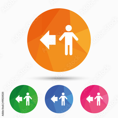Pedestrian road icon. Human path.