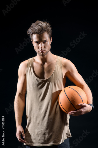 Professional basketball player ready to compete