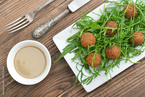 Fresh vegetarian falafel