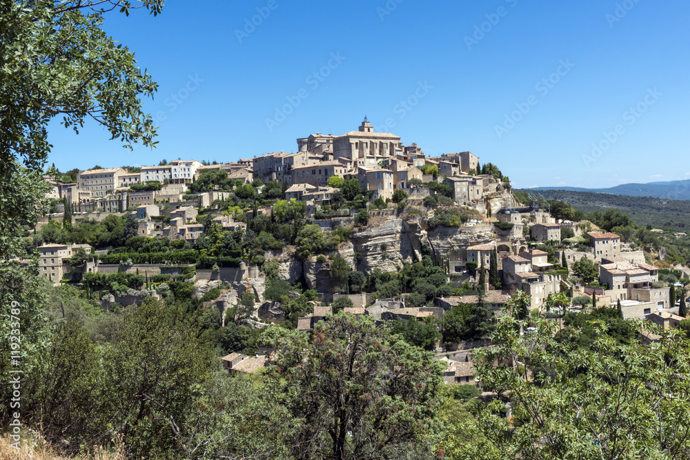 Vew of the village of Gordes in France