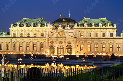 Photography Belvedere in Vienna Austria at Christmas time