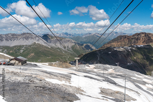 Ski station in high Alps