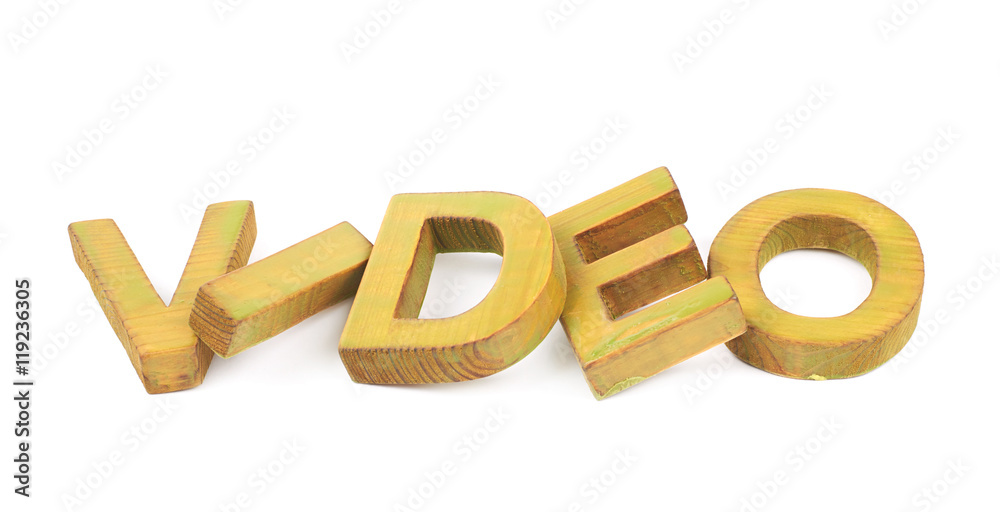 Word made of wooden letters isolated