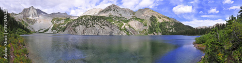 Panorama of Snowmass Lake and Colorado 14er Snowmass Mountain, Elk Range © nyker