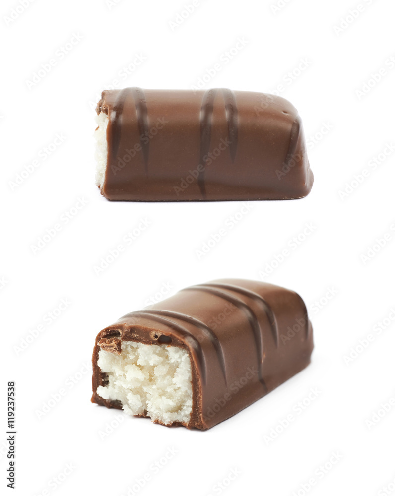 Chocolate confection candy isolated