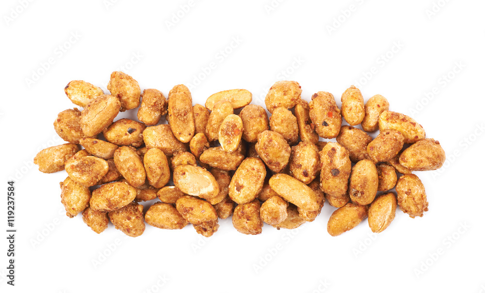 Pile of sugar coated peanuts isolated Pile of sugar coated peanuts isolated