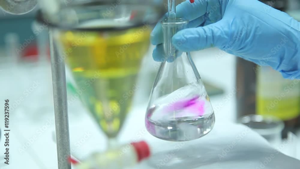 Mixing chemicals in the lab Mixing chemicals in the lab