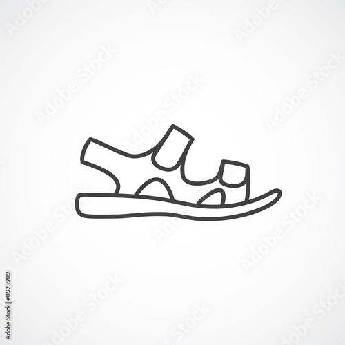 Men's sanal linear icon. Vector line icon