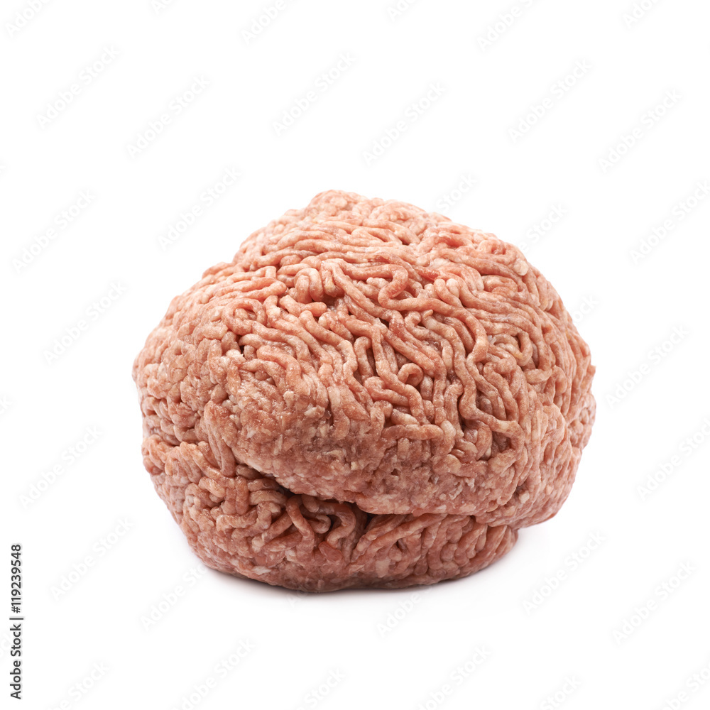 Ball of minced meat isolated Ball of minced meat isolated