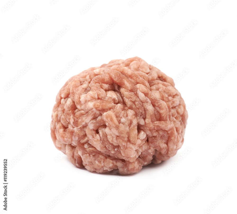 Ball of minced meat isolated Ball of minced meat isolated