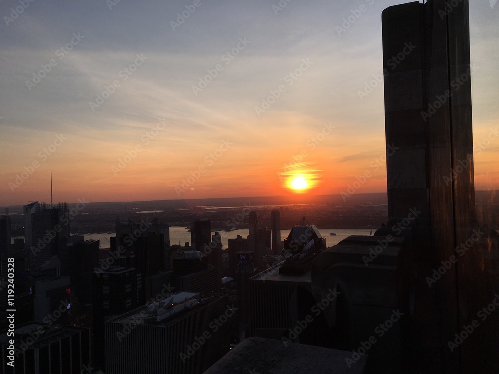 Sunset in New York Stock Photo | Adobe Stock