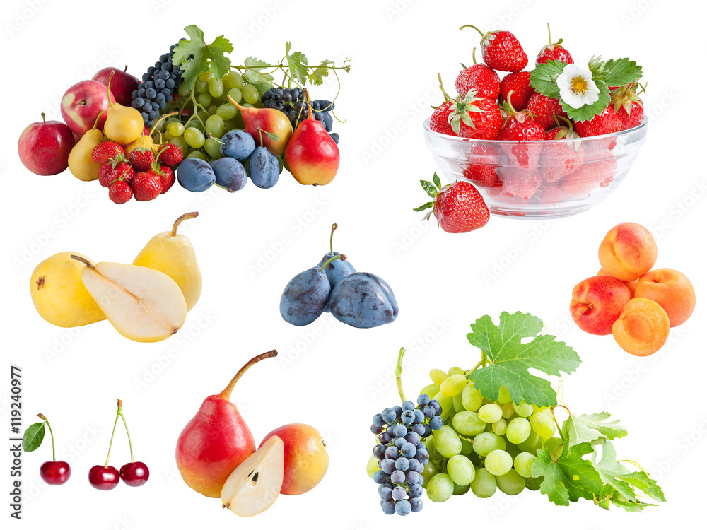 Ripe fruits set Ripe fruits set