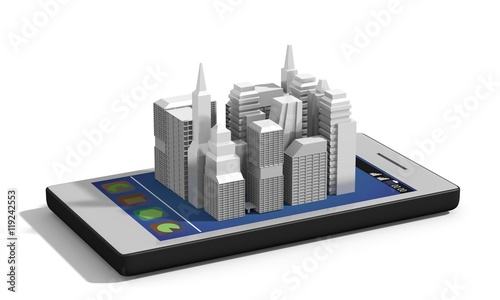 city idea 3d rendering