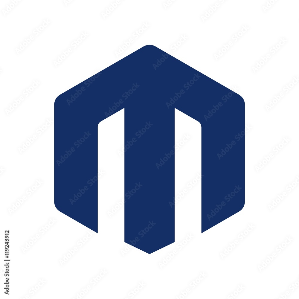 M initial logo