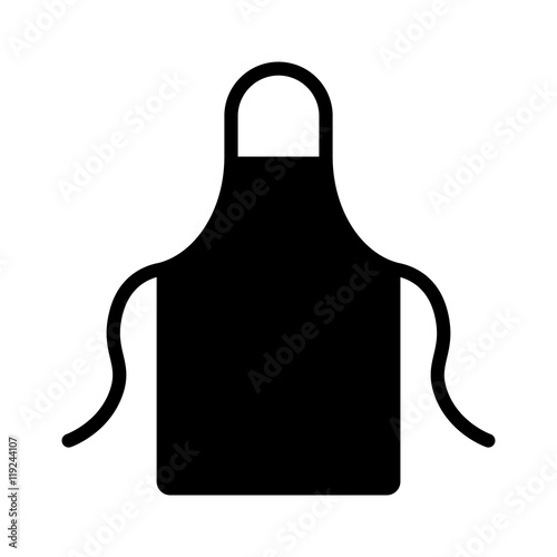 Obraz na plátne Kitchen apron protective garment flat icon for apps and websites