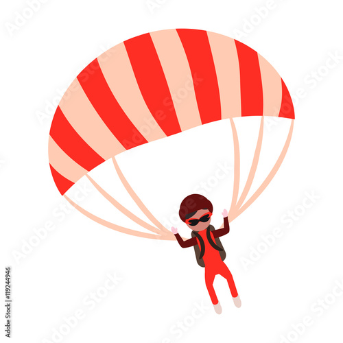 parachutist flat icon