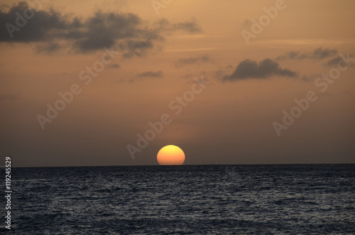 Fototapeta Naklejka Na Ścianę i Meble -  Sunset in Curacao island, Caribbean Sea